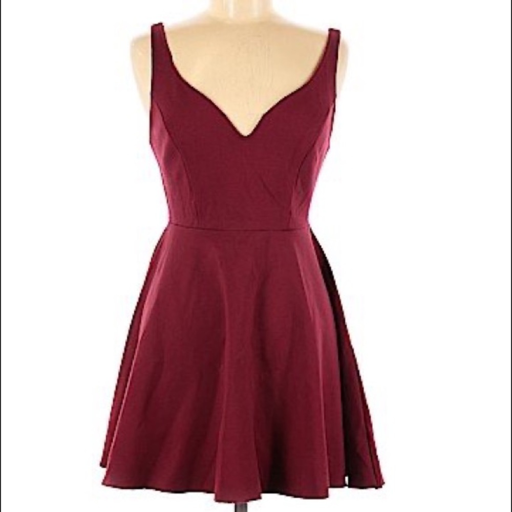 urban outfitters maroon dress